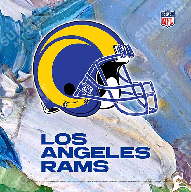 Los Angeles Rams Football Poster, LA Rams Artwork, Los Angeles