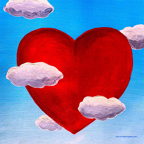 Heart with Clouds